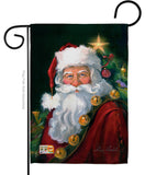 Santa Portrait - Christmas Winter Vertical Impressions Decorative Flags HG114095 Made In USA