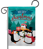 Penguins Christmas - Christmas Winter Vertical Impressions Decorative Flags HG114254 Made In USA
