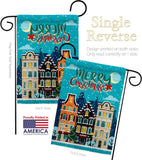 Christmas Hometown - Christmas Winter Vertical Impressions Decorative Flags HG137634 Made In USA