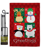 Pal's Greetings - Christmas Winter Vertical Impressions Decorative Flags HG114063 Made In USA