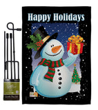 Holiday Snowman - Christmas Winter Vertical Impressions Decorative Flags HG114080 Made In USA