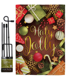 Have A Holy Jolly - Christmas Winter Vertical Impressions Decorative Flags HG114221 Made In USA