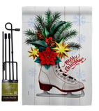 Christmas Skates - Christmas Winter Vertical Impressions Decorative Flags HG114245 Made In USA