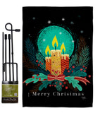 Christmas Candle Lights - Christmas Winter Vertical Impressions Decorative Flags HG114257 Made In USA