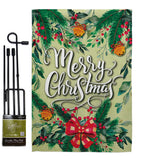 Merry Chistmas - Christmas Winter Vertical Impressions Decorative Flags HG137285 Made In USA