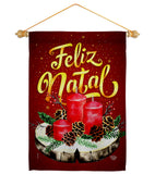 Vela Feliz Navidad - Christmas Winter Vertical Impressions Decorative Flags HG190010 Made In USA