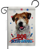 Patriotic Parson Russell Terrier - Pets Nature Vertical Impressions Decorative Flags HG120102 Made In USA