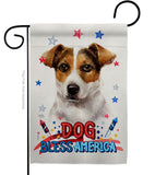 Patriotic Russell Terrier - Pets Nature Vertical Impressions Decorative Flags HG120103 Made In USA