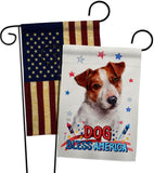 Patriotic Jack Russell Terrier - Pets Nature Vertical Impressions Decorative Flags HG120101 Made In USA