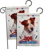 Patriotic Jack Russell Terrier - Pets Nature Vertical Impressions Decorative Flags HG120101 Made In USA