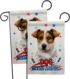 Patriotic Russell Terrier - Pets Nature Vertical Impressions Decorative Flags HG120103 Made In USA