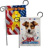 Patriotic Russell Terrier - Pets Nature Vertical Impressions Decorative Flags HG120103 Made In USA