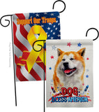 Patriotic Akita - Pets Nature Vertical Impressions Decorative Flags HG120105 Made In USA