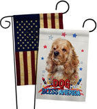 Patriotic Cocker Spaniel - Pets Nature Vertical Impressions Decorative Flags HG120107 Made In USA