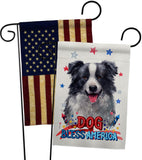 Patriotic Border Collie - Pets Nature Vertical Impressions Decorative Flags HG120122 Made In USA