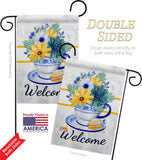 Afternoon Tea Bouquet - Floral Spring Vertical Impressions Decorative Flags HG104114 Made In USA