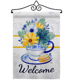 Afternoon Tea Bouquet - Floral Spring Vertical Impressions Decorative Flags HG104114 Made In USA