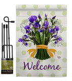 Iris Bouquet - Floral Spring Vertical Impressions Decorative Flags HG192450 Made In USA