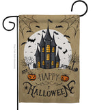 Halloween Castle - Halloween Fall Vertical Impressions Decorative Flags HG137126 Made In USA