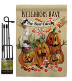 Neighbors Candy - Halloween Fall Vertical Impressions Decorative Flags HG112067 Made In USA