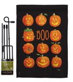 Pumpkins Boo - Halloween Fall Vertical Impressions Decorative Flags HG112071 Made In USA