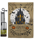 Halloween Castle - Halloween Fall Vertical Impressions Decorative Flags HG137126 Made In USA