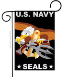 U.S. Navy Seal - Military Americana Vertical Applique Decorative Flags HG108051