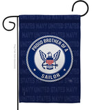 Proud Brother Sailor - Military Americana Vertical Impressions Decorative Flags HG108502 Made In USA