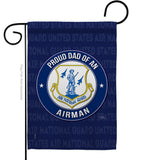 Air Force Proud Dad Airman - Military Americana Vertical Impressions Decorative Flags HG108516 Made In USA