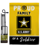 Proud Family Soldier - Military Americana Vertical Impressions Decorative Flags HG108462 Made In USA