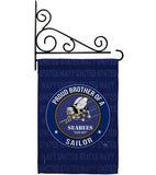 Seabees Proud Brother Sailor - Military Americana Vertical Impressions Decorative Flags HG108503 Made In USA