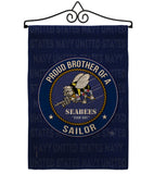 Seabees Proud Brother Sailor - Military Americana Vertical Impressions Decorative Flags HG108503 Made In USA