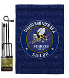 Seabees Proud Brother Sailor - Military Americana Vertical Impressions Decorative Flags HG108503 Made In USA