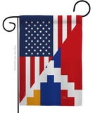 Republic of Artsakh US Friendship - Nationality Flags of the World Vertical Impressions Decorative Flags HG108483 Made In USA