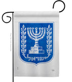 Emblem of Israel - Nationality Flags of the World Vertical Impressions Decorative Flags HG108637 Made In USA