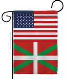 Basque Lands US Friendship - Nationality Flags of the World Vertical Impressions Decorative Flags HG140293 Made In USA