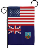 Montserrat US Friendship - Nationality Flags of the World Vertical Impressions Decorative Flags HG140456 Made In USA