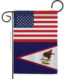 Samoa - American US Friendship - Nationality Flags of the World Vertical Impressions Decorative Flags HG140498 Made In USA