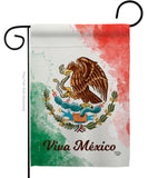 Viva Mexico - Nationality Flags of the World Vertical Impressions Decorative Flags HG192276 Made In USA