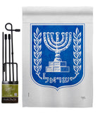 Emblem of Israel - Nationality Flags of the World Vertical Impressions Decorative Flags HG108637 Made In USA