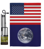 Earth US - Nationality Flags of the World Vertical Impressions Decorative Flags HG140363 Made In USA