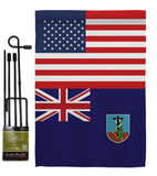 Montserrat US Friendship - Nationality Flags of the World Vertical Impressions Decorative Flags HG140456 Made In USA