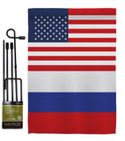 Russian Rep. US Friendship - Nationality Flags of the World Vertical Impressions Decorative Flags HG140492 Made In USA