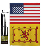 Scotland US Friendship - Nationality Flags of the World Vertical Impressions Decorative Flags HG140641 Made In USA