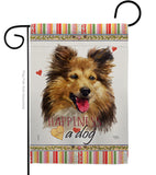 Shetland Sheepdog Happiness - Pets Nature Vertical Impressions Decorative Flags HG110216 Made In USA