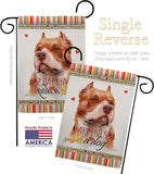 Fawn Pitbull Happiness - Pets Nature Vertical Impressions Decorative Flags HG110265 Made In USA