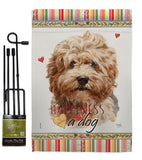 Shaggy Havanese Happiness - Pets Nature Vertical Impressions Decorative Flags HG110187 Made In USA