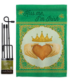 Kiss Me, I'm Irish - St Patrick Spring Vertical Impressions Decorative Flags HG102057 Made In USA