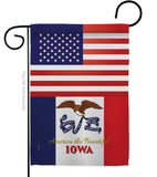 US Iowa - States Americana Vertical Impressions Decorative Flags HG140567 Made In USA