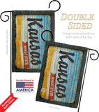 Kansas Vintage - States Americana Vertical Impressions Decorative Flags HG140961 Made In USA